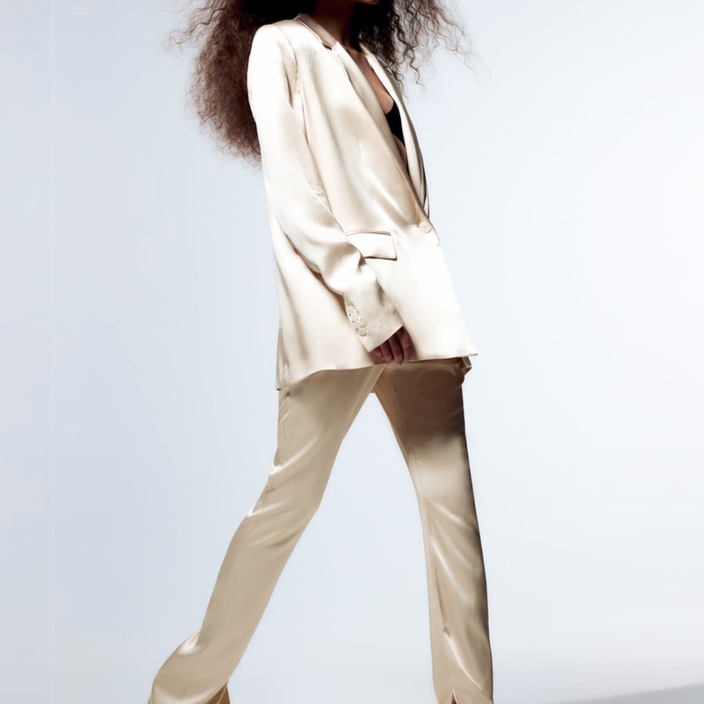 Zara satin effect pants